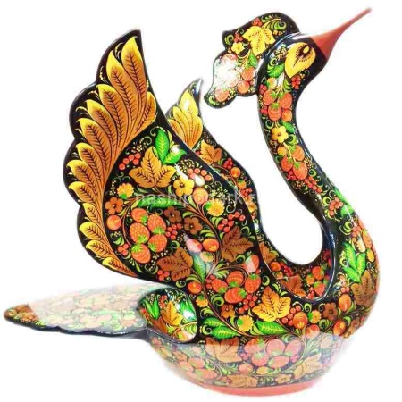 Ковш Лебедь с хохломской росписью 45х48см Арт. 050319388 