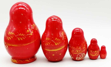 Матрешка "Красная зима" 12 см. арт. 5356