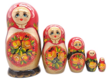 Матрешка кировская 16 см. 5 мест. 663329