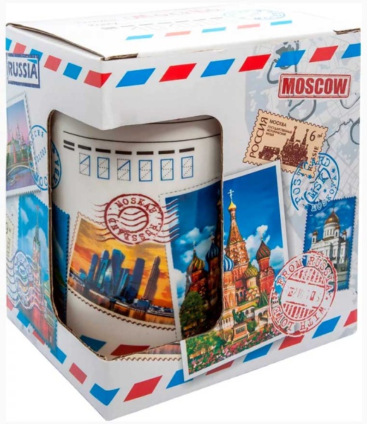 Кружка сувенирная "Москва марки" 350 мл. арт. 7844328