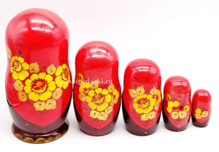 Матрешка цветы 5 мест 17см арт. 986127615