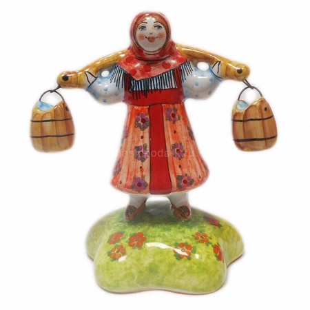 Майолика фигура "Девочка с ведрами" мини 8.5х7см арт. 1118221 