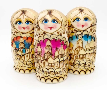 Матрешка жжонка 7 мест 11см арт. 96549