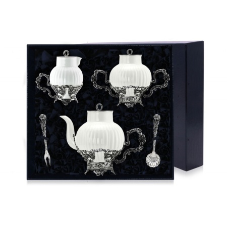 Чайный сервиз серебряный "Симфония"  Артикул: 557НБ03806 магазин 