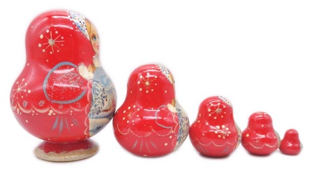 Матрешка кировская "Зима" 12 см. 5 мест арт. 6574333