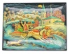 Шкатулка авторская "Эй, катанье" 12х10 см. арт. 7756322